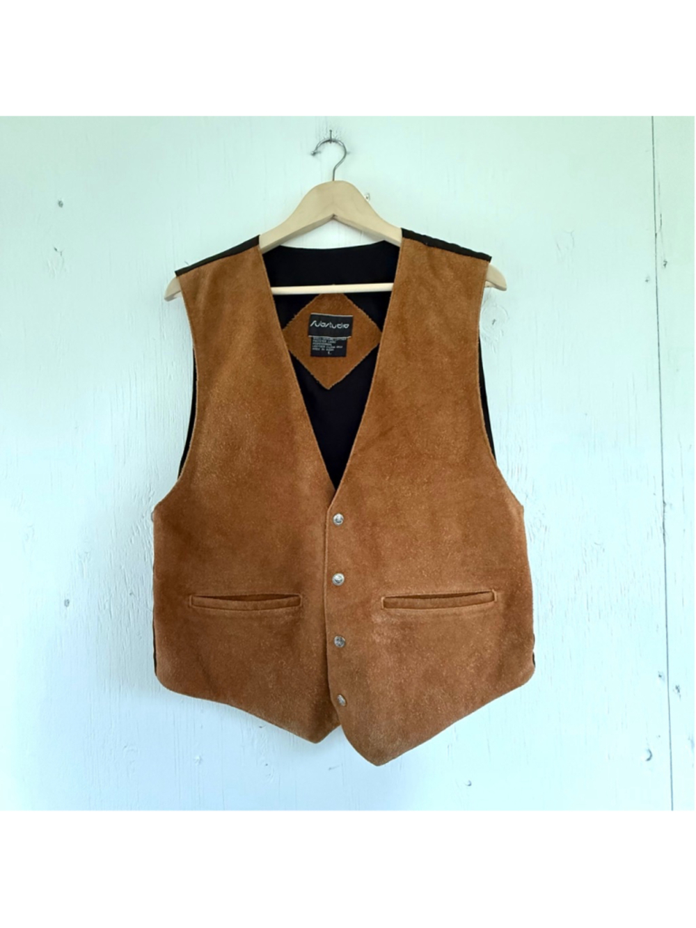 Vintage Substudio Brown Genuine Suede Leather Vest Large